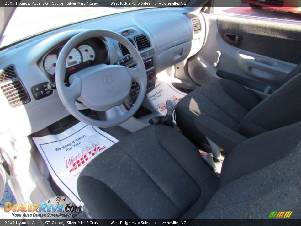 2005 Hyundai Accent GT Coupe Silver Mist / Gray Photo #18