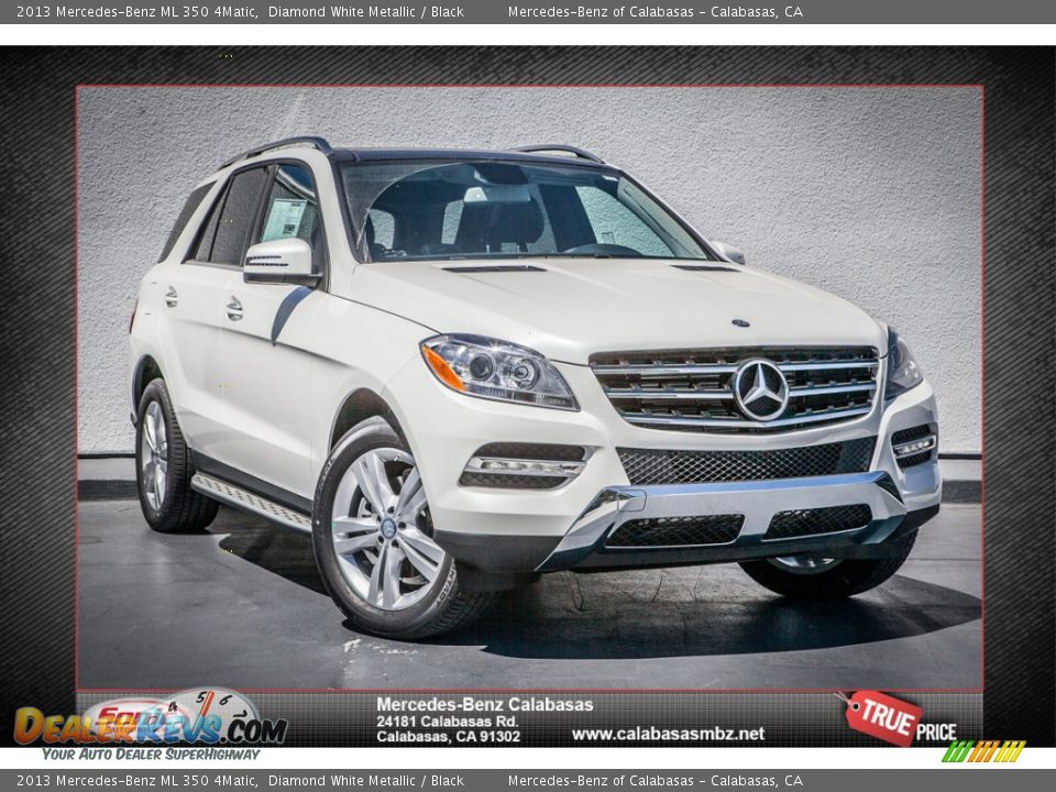 2013 Mercedes-Benz ML 350 4Matic Diamond White Metallic / Black Photo #1