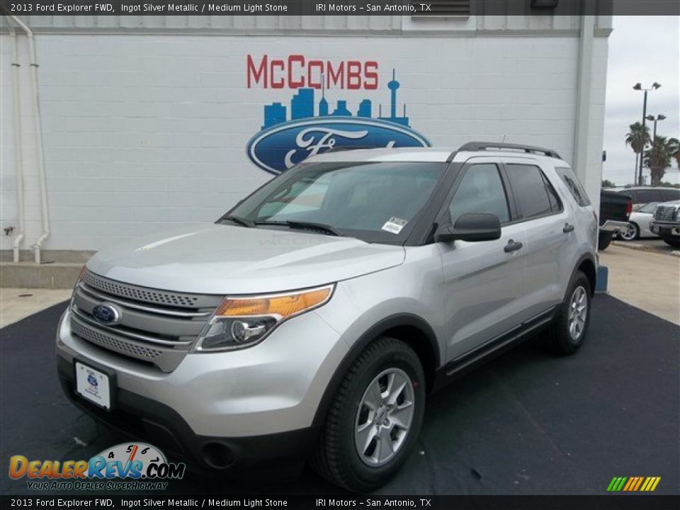 2013 Ford Explorer FWD Ingot Silver Metallic / Medium Light Stone Photo #2