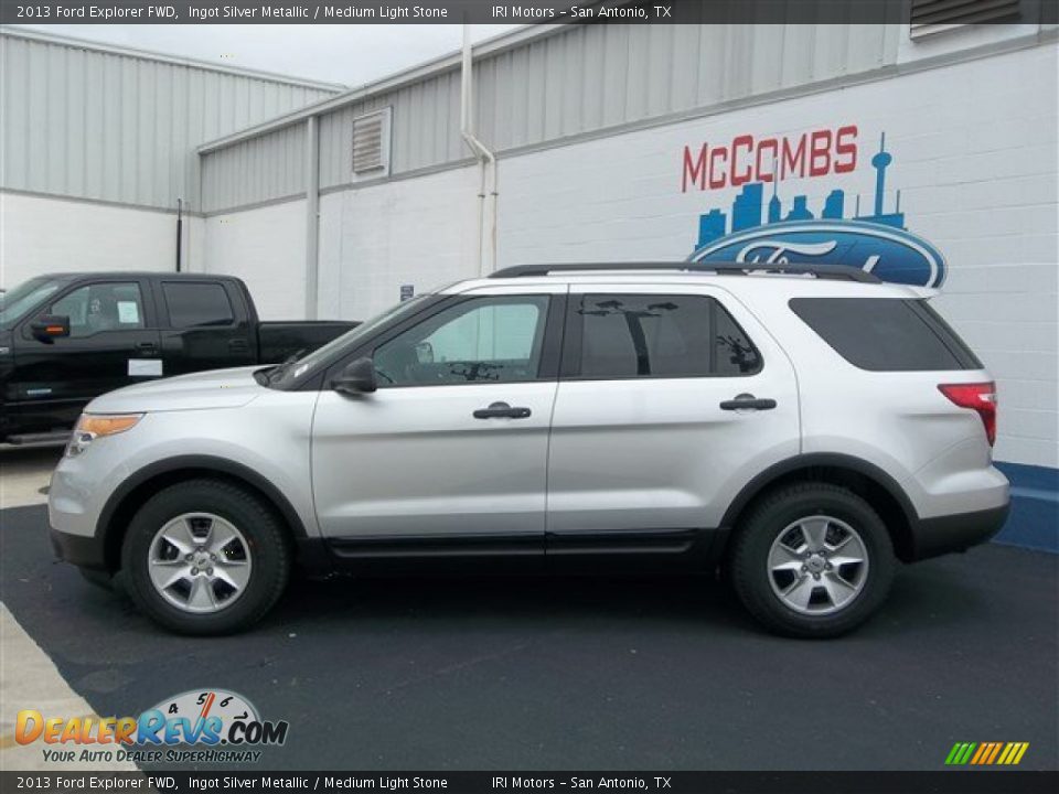 2013 Ford Explorer FWD Ingot Silver Metallic / Medium Light Stone Photo #3