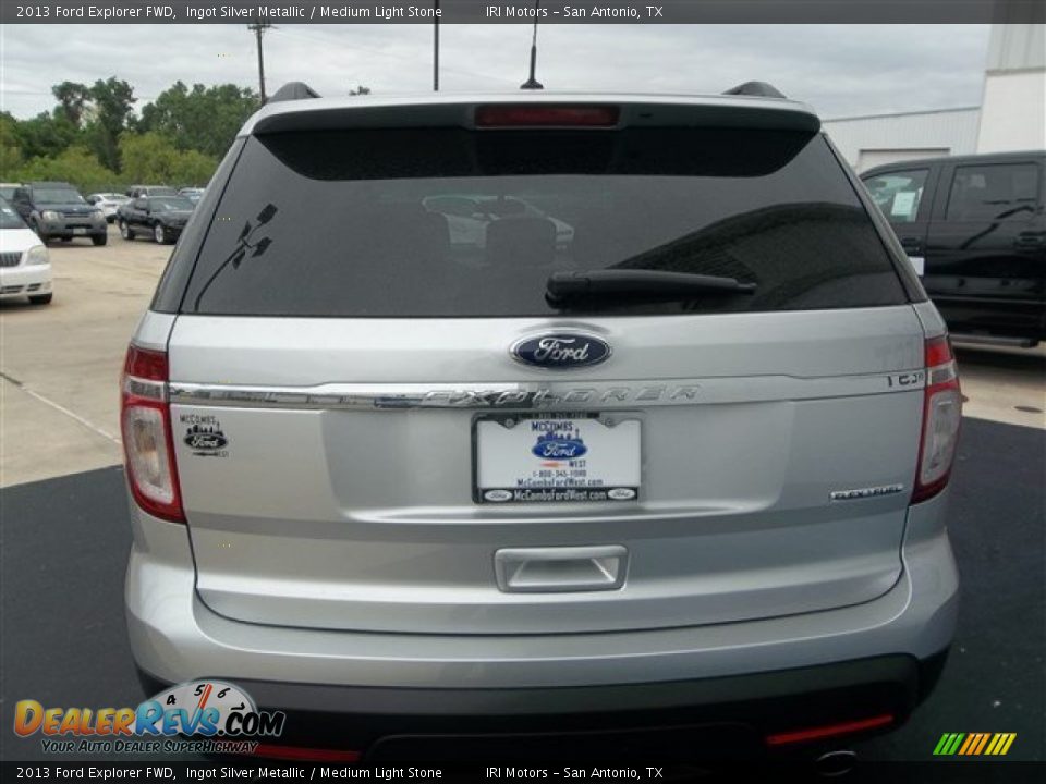2013 Ford Explorer FWD Ingot Silver Metallic / Medium Light Stone Photo #4