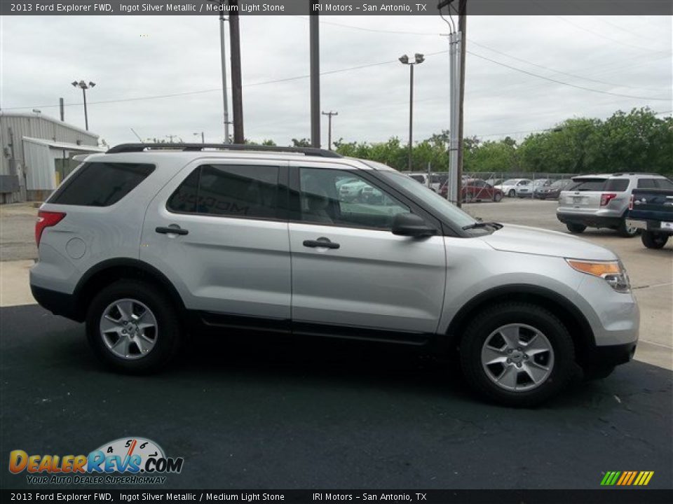 2013 Ford Explorer FWD Ingot Silver Metallic / Medium Light Stone Photo #7