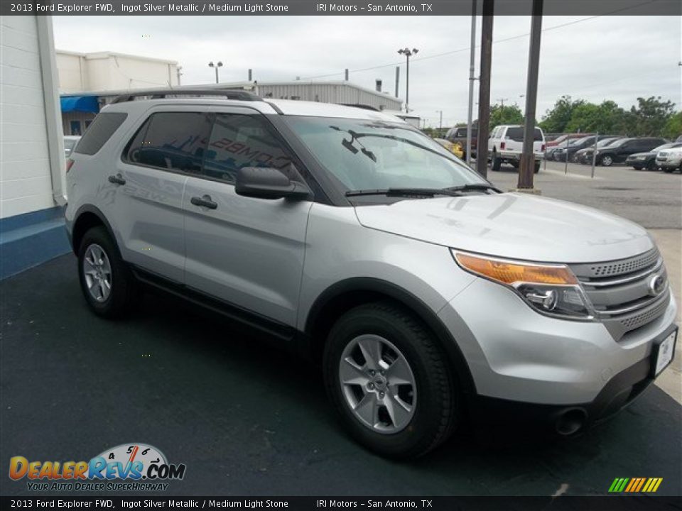 2013 Ford Explorer FWD Ingot Silver Metallic / Medium Light Stone Photo #8