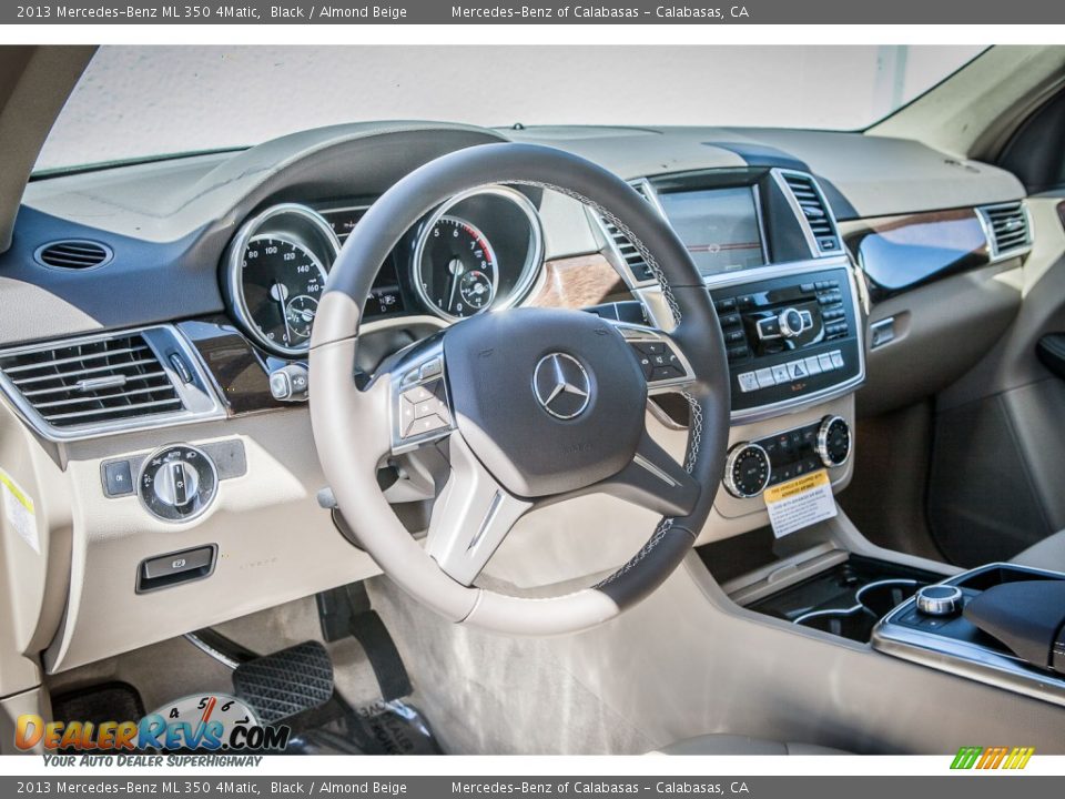 2013 Mercedes-Benz ML 350 4Matic Black / Almond Beige Photo #5