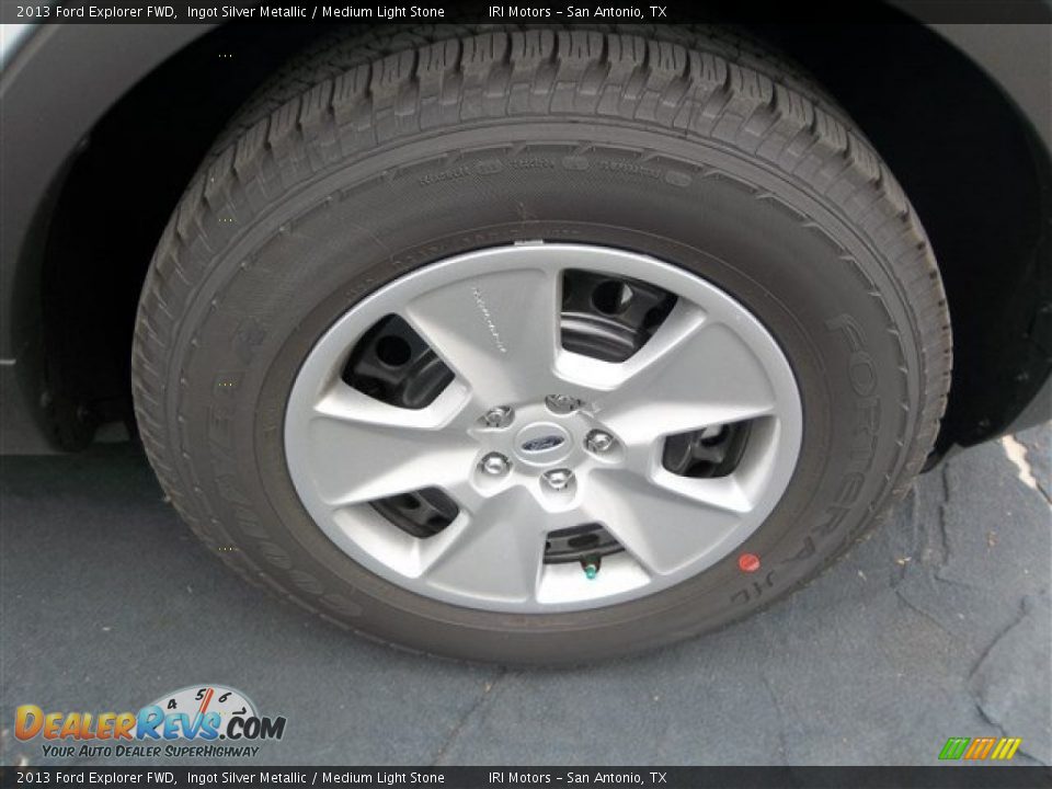 2013 Ford Explorer FWD Ingot Silver Metallic / Medium Light Stone Photo #10