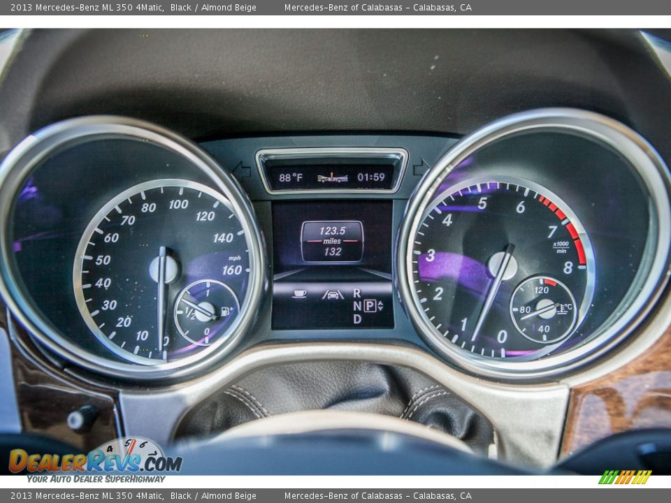 2013 Mercedes-Benz ML 350 4Matic Black / Almond Beige Photo #6