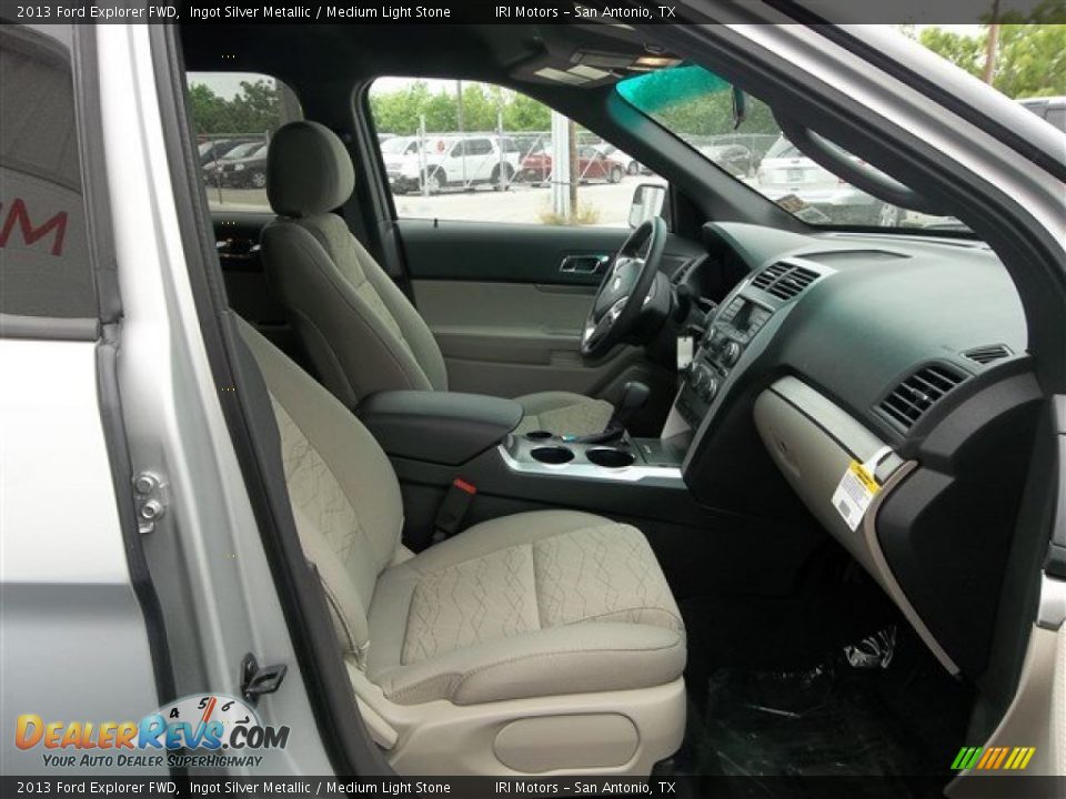 2013 Ford Explorer FWD Ingot Silver Metallic / Medium Light Stone Photo #11