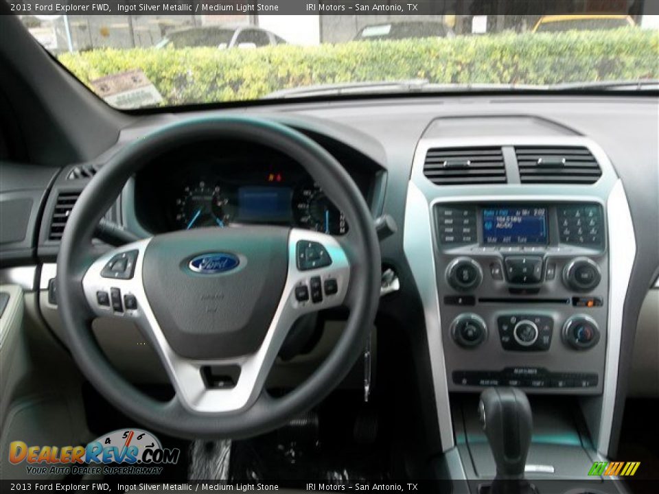 2013 Ford Explorer FWD Ingot Silver Metallic / Medium Light Stone Photo #15