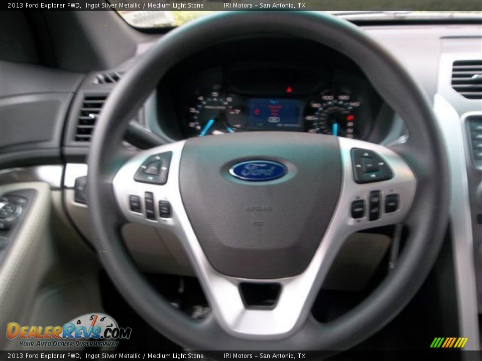 2013 Ford Explorer FWD Ingot Silver Metallic / Medium Light Stone Photo #16