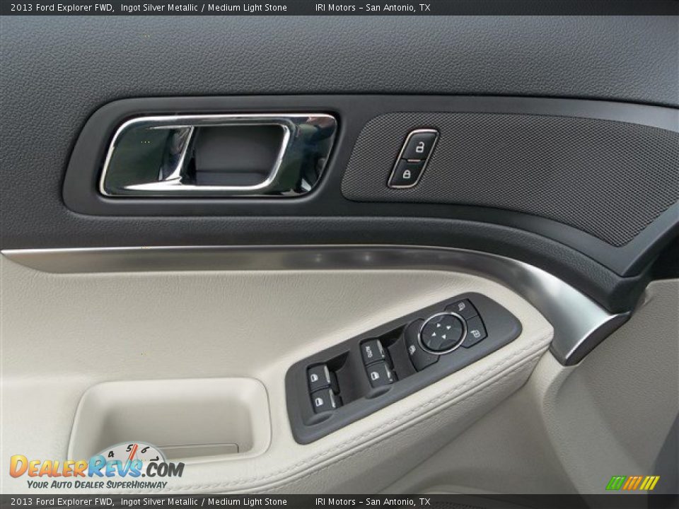 2013 Ford Explorer FWD Ingot Silver Metallic / Medium Light Stone Photo #18