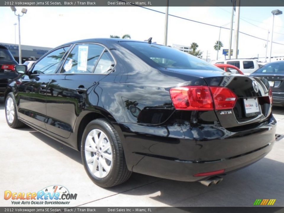 2012 Volkswagen Jetta SE Sedan Black / Titan Black Photo #3