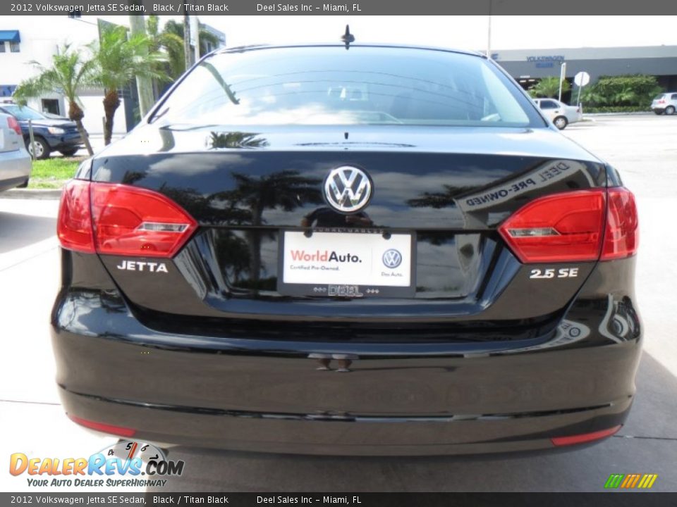 2012 Volkswagen Jetta SE Sedan Black / Titan Black Photo #4