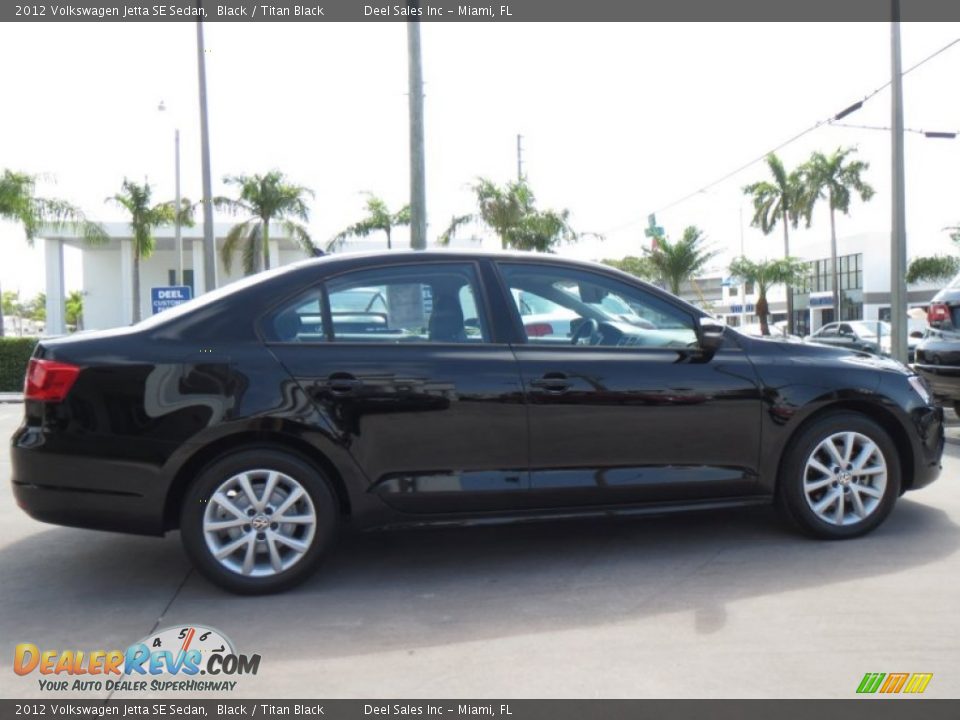 2012 Volkswagen Jetta SE Sedan Black / Titan Black Photo #6