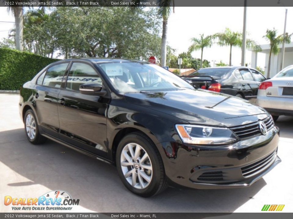 2012 Volkswagen Jetta SE Sedan Black / Titan Black Photo #7