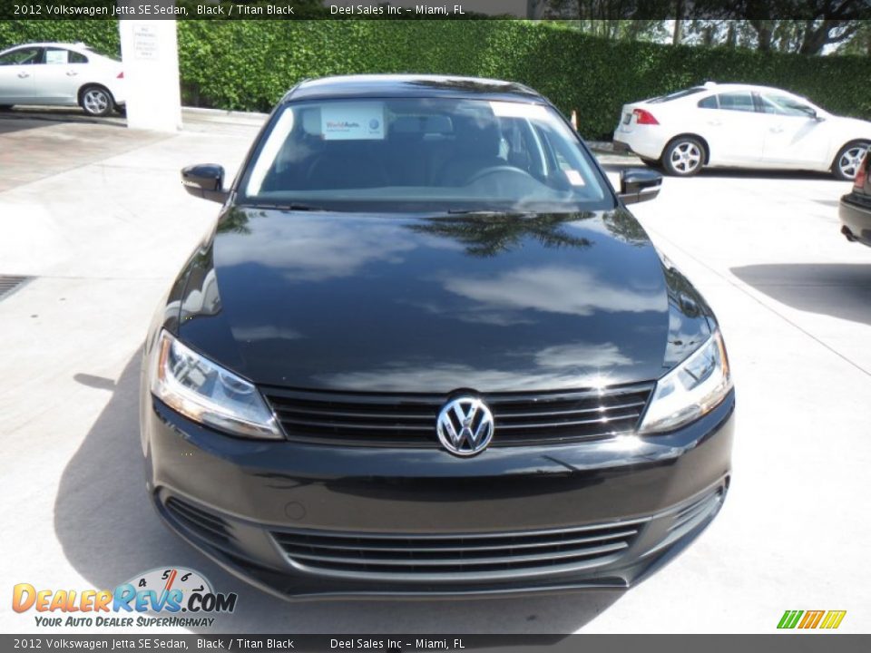 2012 Volkswagen Jetta SE Sedan Black / Titan Black Photo #8