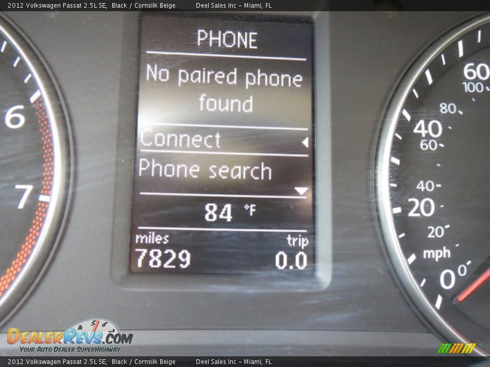2012 Volkswagen Passat 2.5L SE Black / Cornsilk Beige Photo #15