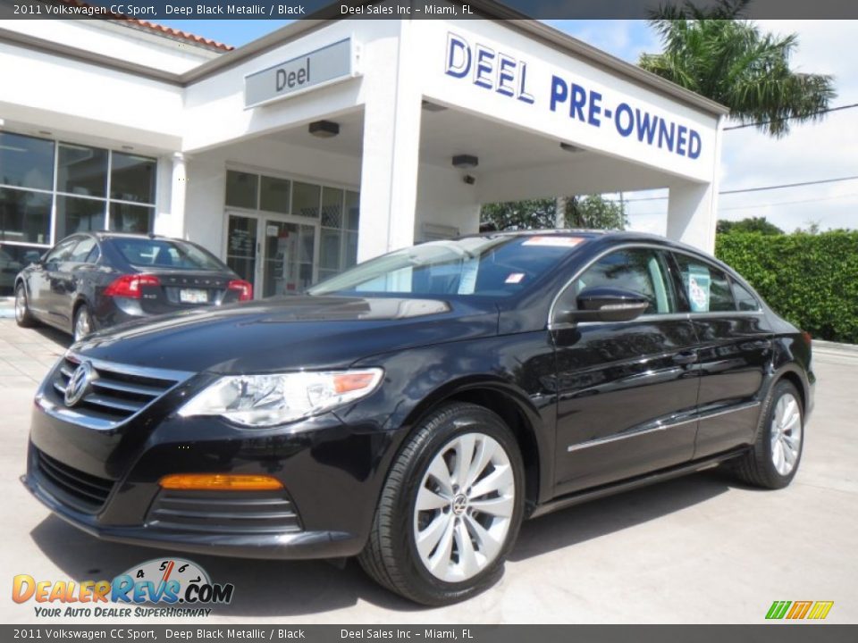 2011 Volkswagen CC Sport Deep Black Metallic / Black Photo #1
