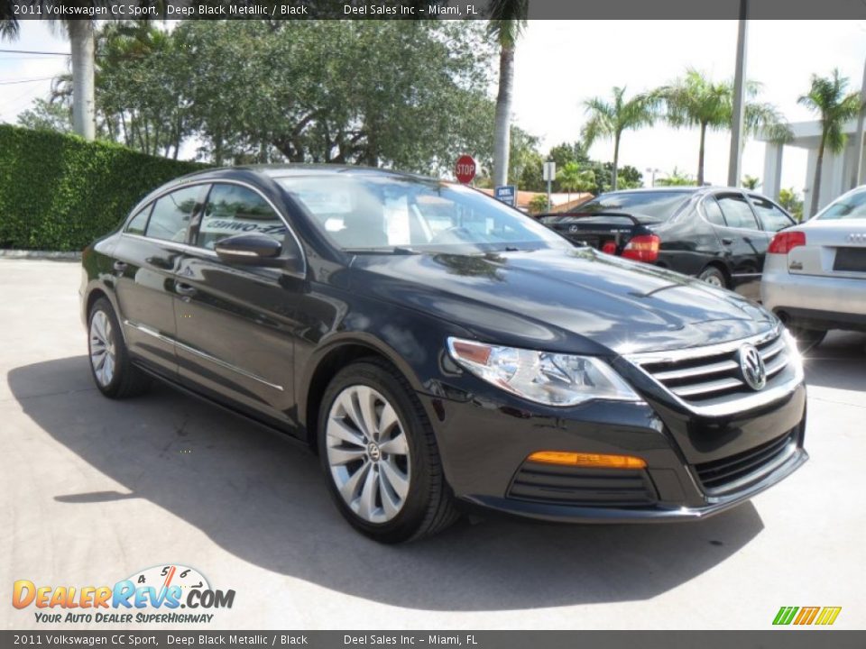 2011 Volkswagen CC Sport Deep Black Metallic / Black Photo #7