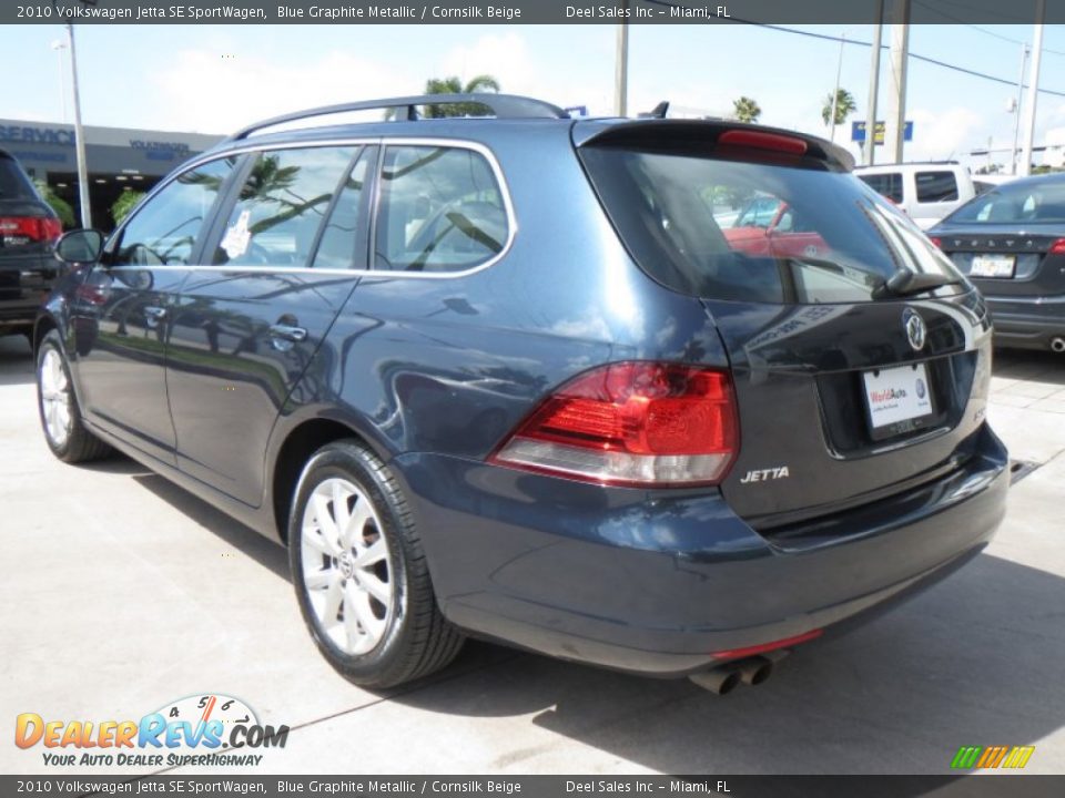 2010 Volkswagen Jetta SE SportWagen Blue Graphite Metallic / Cornsilk Beige Photo #3