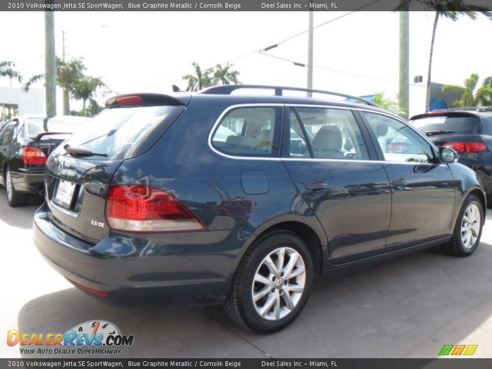 2010 Volkswagen Jetta SE SportWagen Blue Graphite Metallic / Cornsilk Beige Photo #5