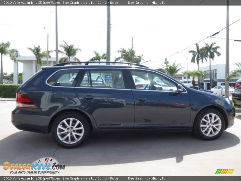 2010 Volkswagen Jetta SE SportWagen Blue Graphite Metallic / Cornsilk Beige Photo #6