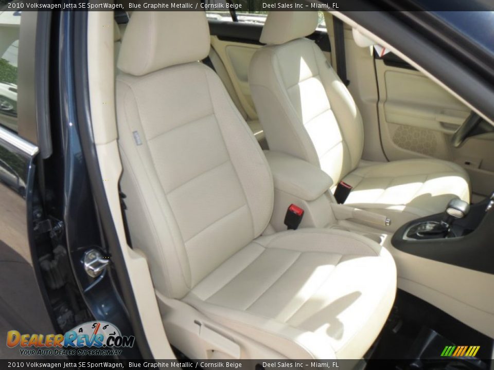 2010 Volkswagen Jetta SE SportWagen Blue Graphite Metallic / Cornsilk Beige Photo #10