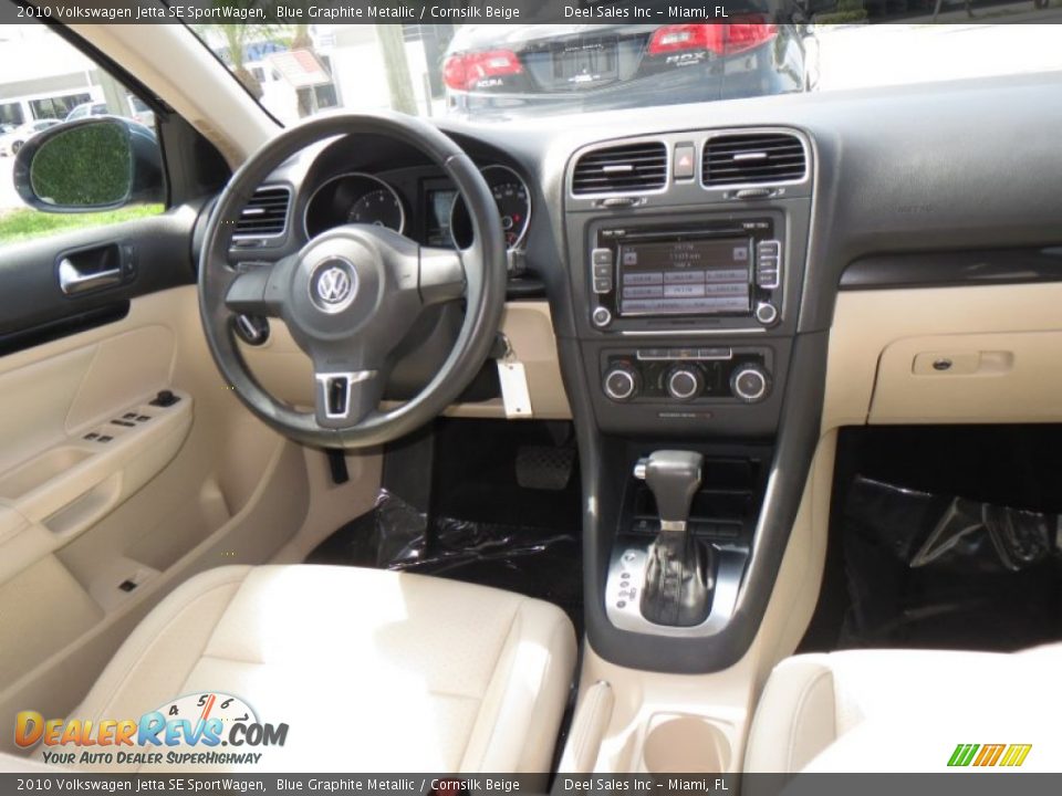 2010 Volkswagen Jetta SE SportWagen Blue Graphite Metallic / Cornsilk Beige Photo #12