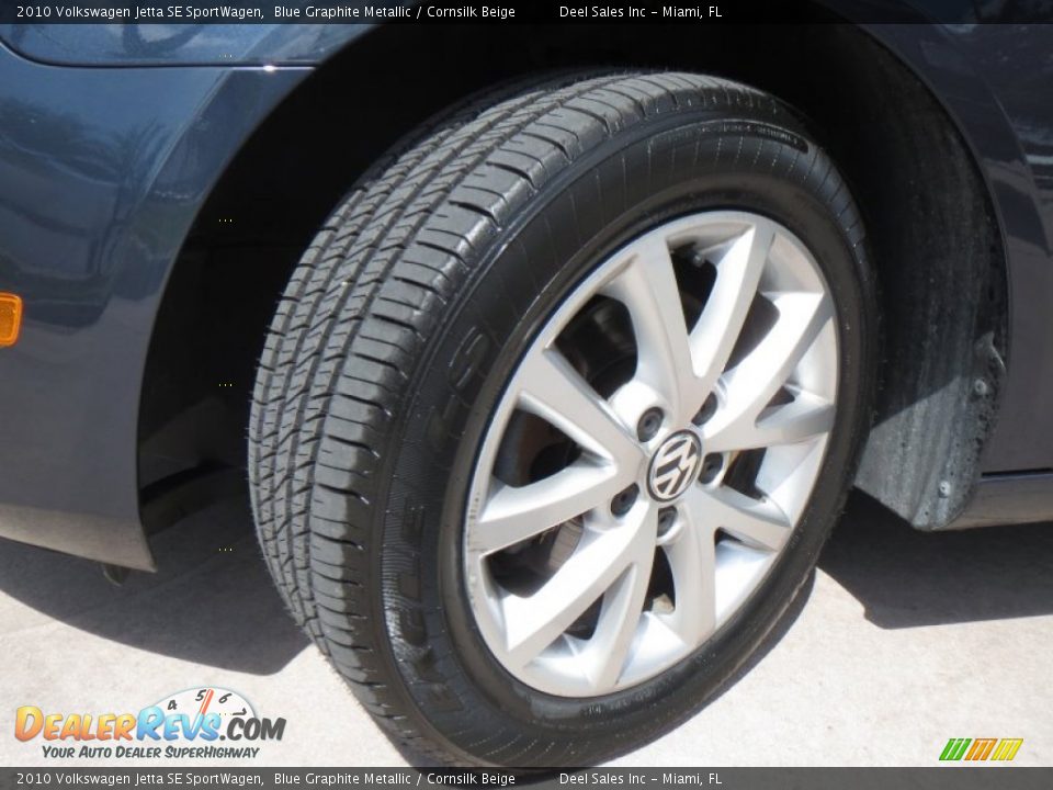 2010 Volkswagen Jetta SE SportWagen Blue Graphite Metallic / Cornsilk Beige Photo #13