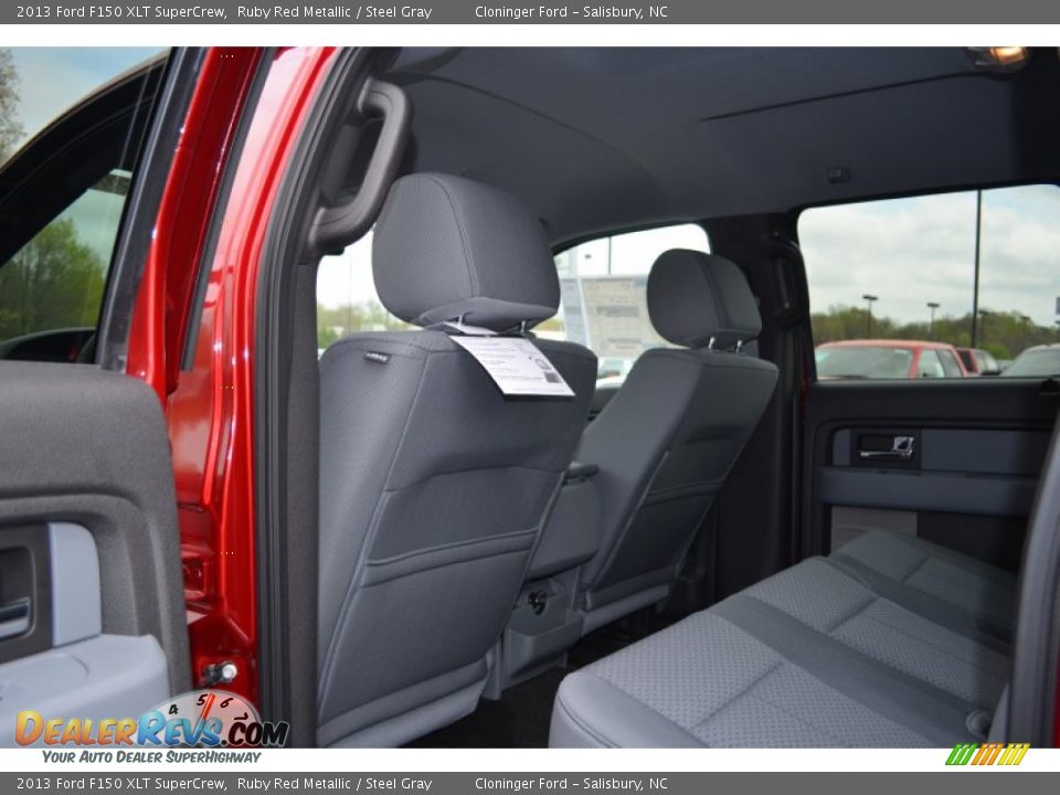 2013 Ford F150 XLT SuperCrew Ruby Red Metallic / Steel Gray Photo #12
