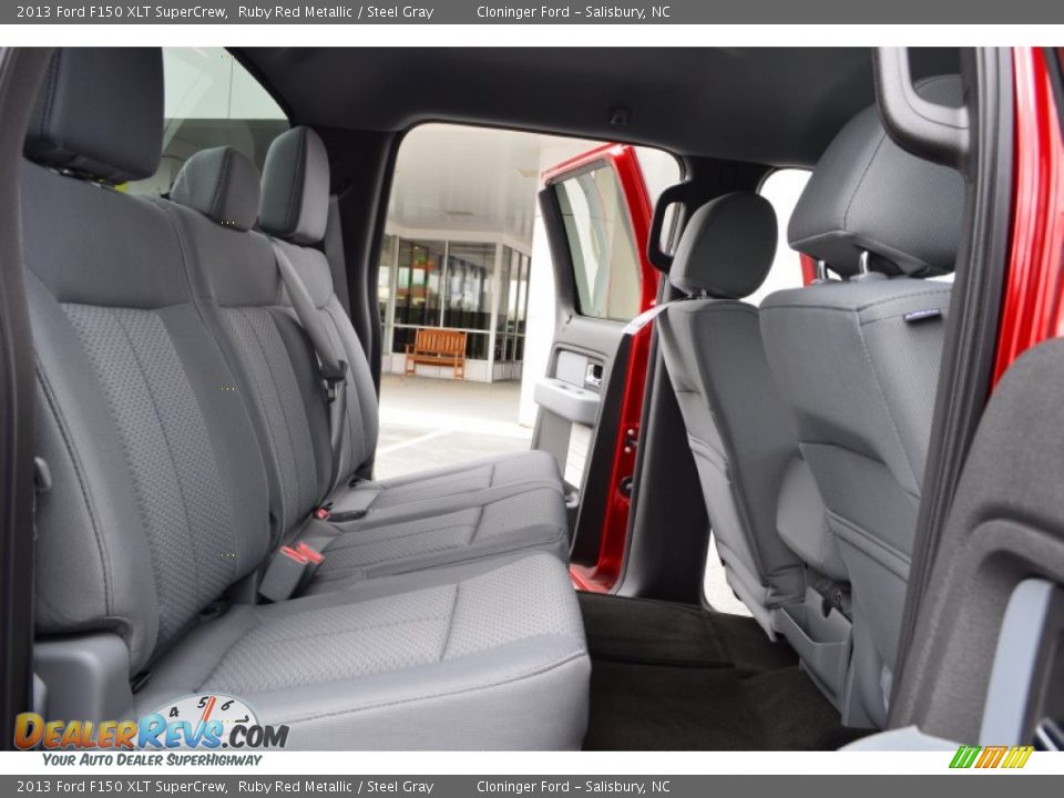 2013 Ford F150 XLT SuperCrew Ruby Red Metallic / Steel Gray Photo #13