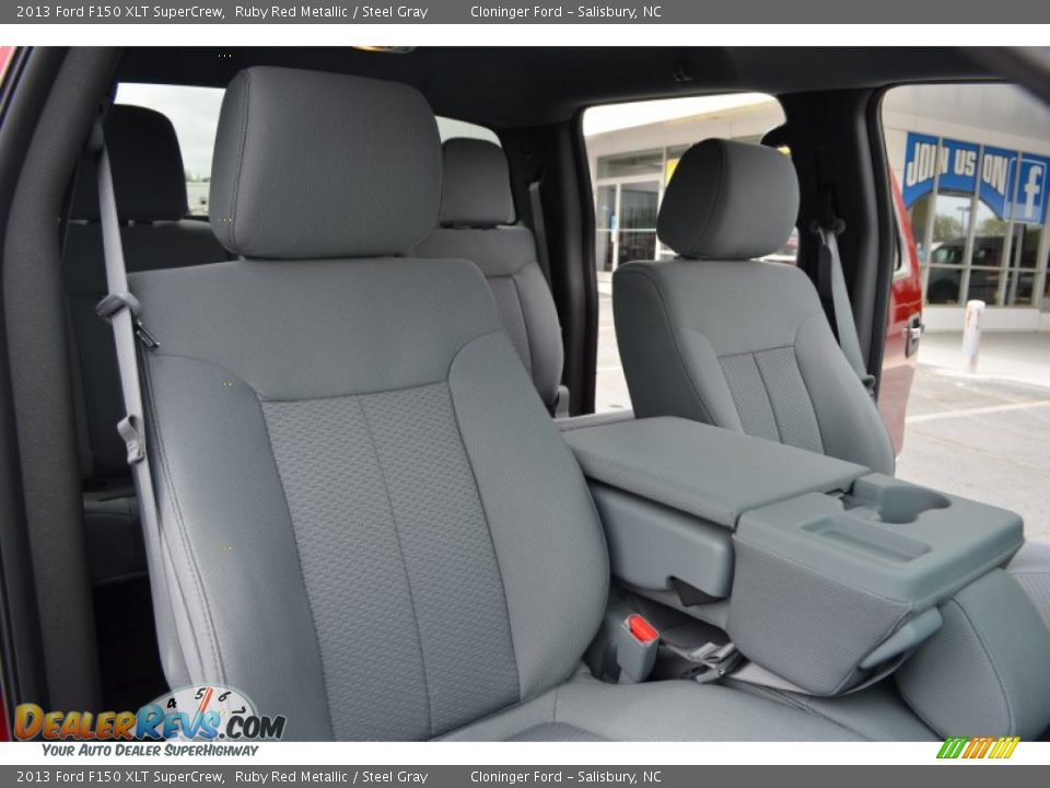 2013 Ford F150 XLT SuperCrew Ruby Red Metallic / Steel Gray Photo #17