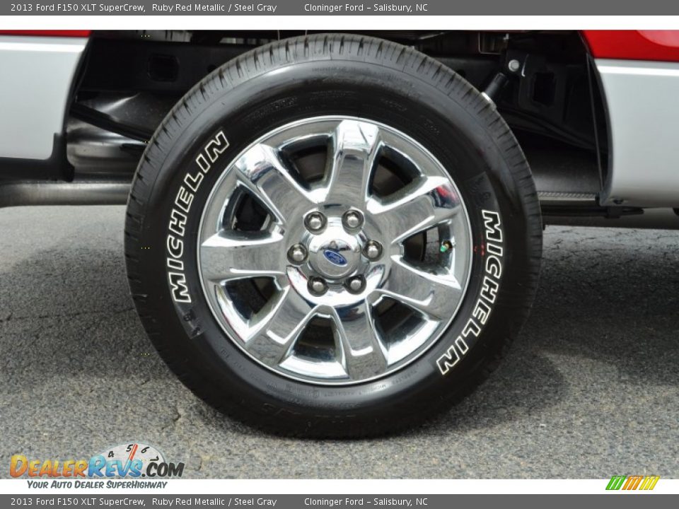 2013 Ford F150 XLT SuperCrew Ruby Red Metallic / Steel Gray Photo #19