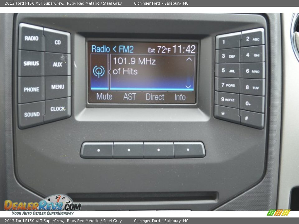 2013 Ford F150 XLT SuperCrew Ruby Red Metallic / Steel Gray Photo #33