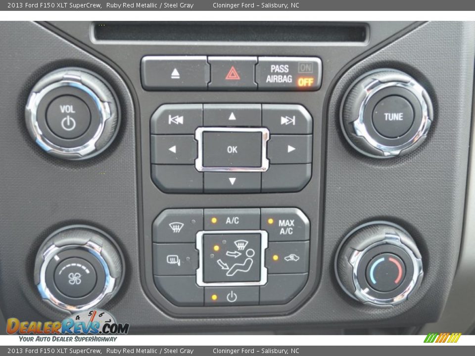 2013 Ford F150 XLT SuperCrew Ruby Red Metallic / Steel Gray Photo #34