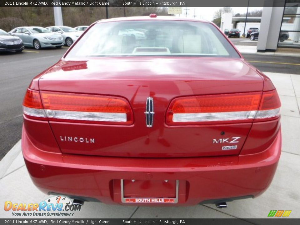 2011 Lincoln MKZ AWD Red Candy Metallic / Light Camel Photo #4