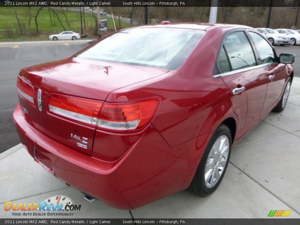2011 Lincoln MKZ AWD Red Candy Metallic / Light Camel Photo #5