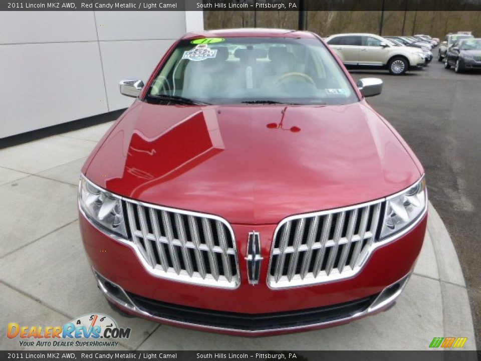 2011 Lincoln MKZ AWD Red Candy Metallic / Light Camel Photo #8