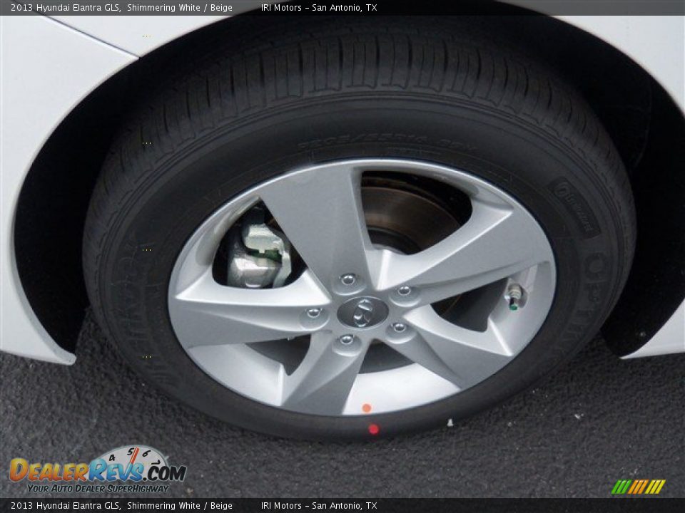 2013 Hyundai Elantra GLS Shimmering White / Beige Photo #3