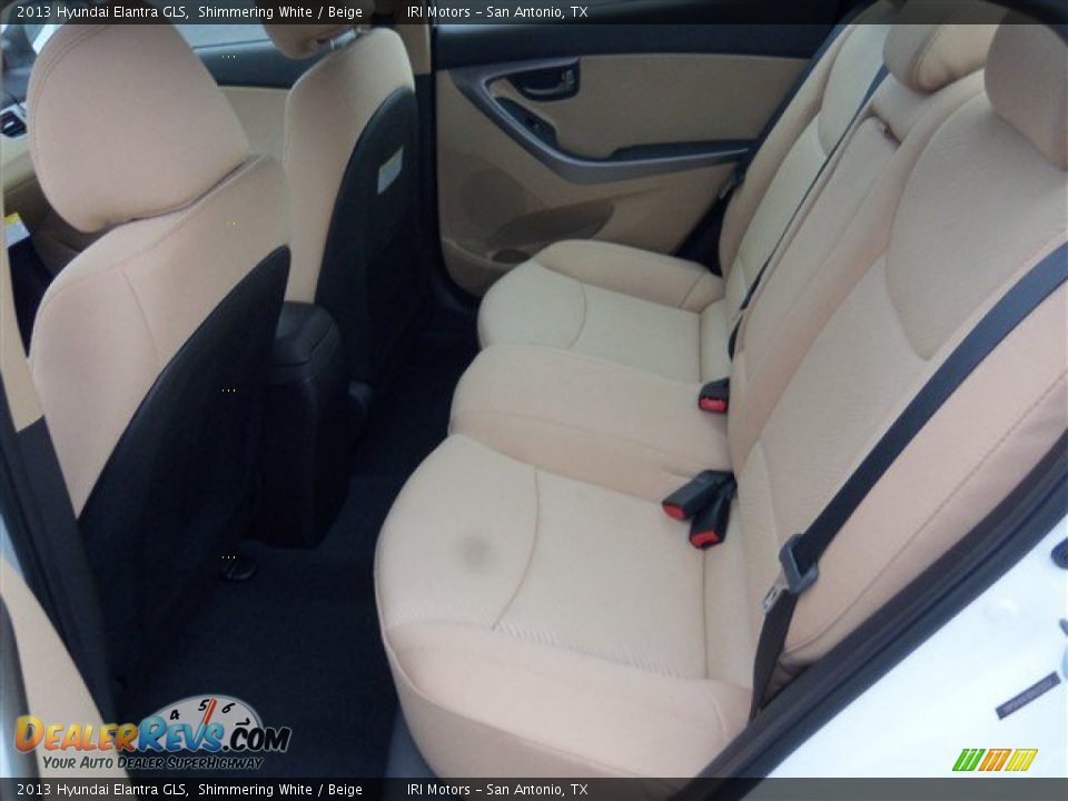 2013 Hyundai Elantra GLS Shimmering White / Beige Photo #11