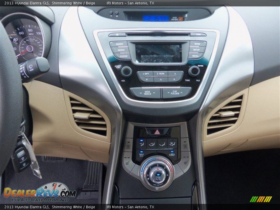 2013 Hyundai Elantra GLS Shimmering White / Beige Photo #13