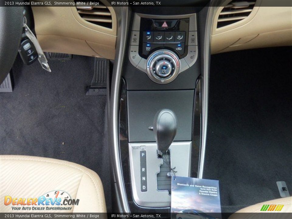 2013 Hyundai Elantra GLS Shimmering White / Beige Photo #14