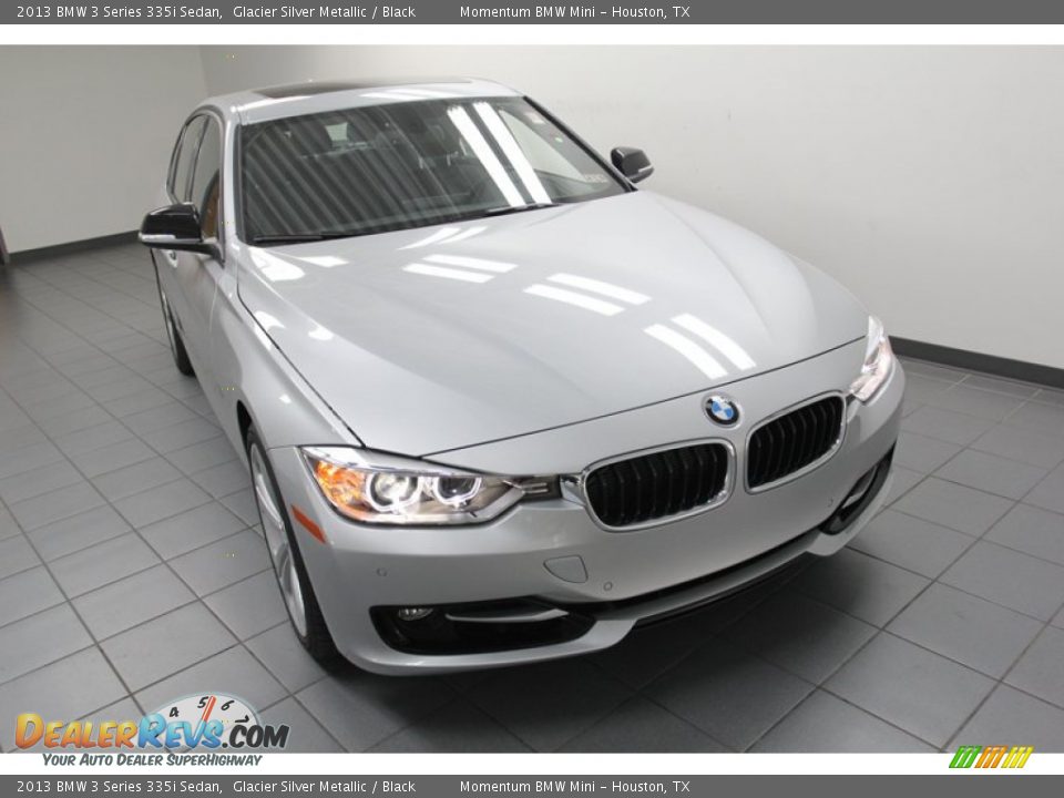 2013 BMW 3 Series 335i Sedan Glacier Silver Metallic / Black Photo #5