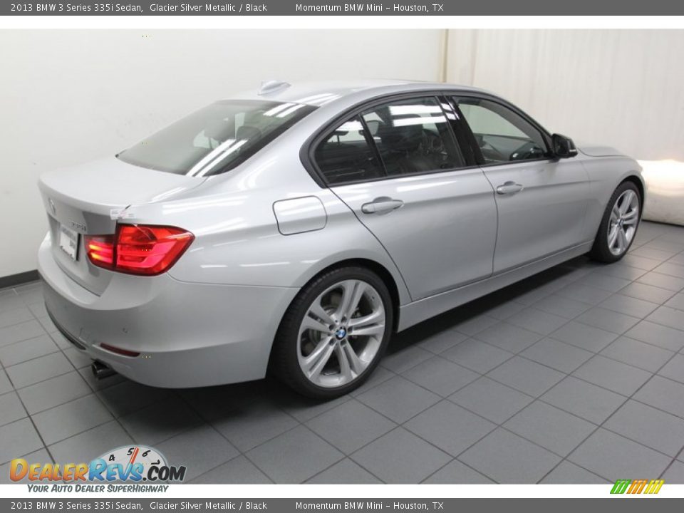2013 BMW 3 Series 335i Sedan Glacier Silver Metallic / Black Photo #8