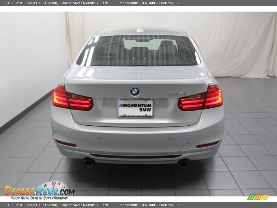 2013 BMW 3 Series 335i Sedan Glacier Silver Metallic / Black Photo #10