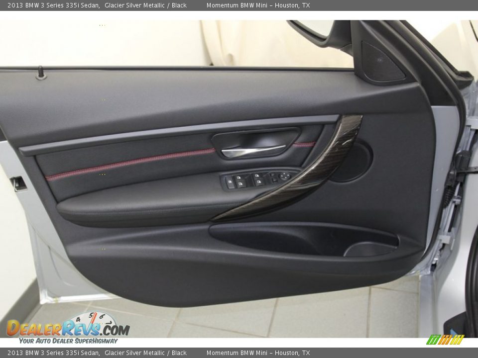 2013 BMW 3 Series 335i Sedan Glacier Silver Metallic / Black Photo #12