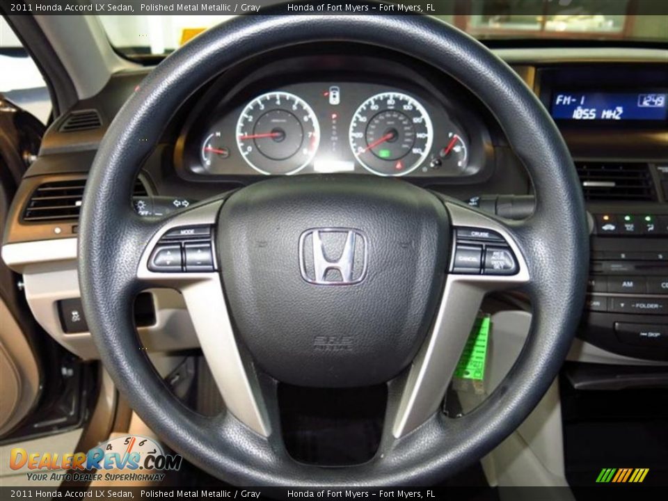 2011 Honda Accord LX Sedan Polished Metal Metallic / Gray Photo #24