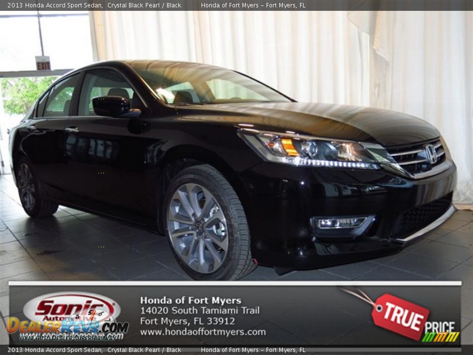 2013 Honda Accord Sport Sedan Crystal Black Pearl / Black Photo #1