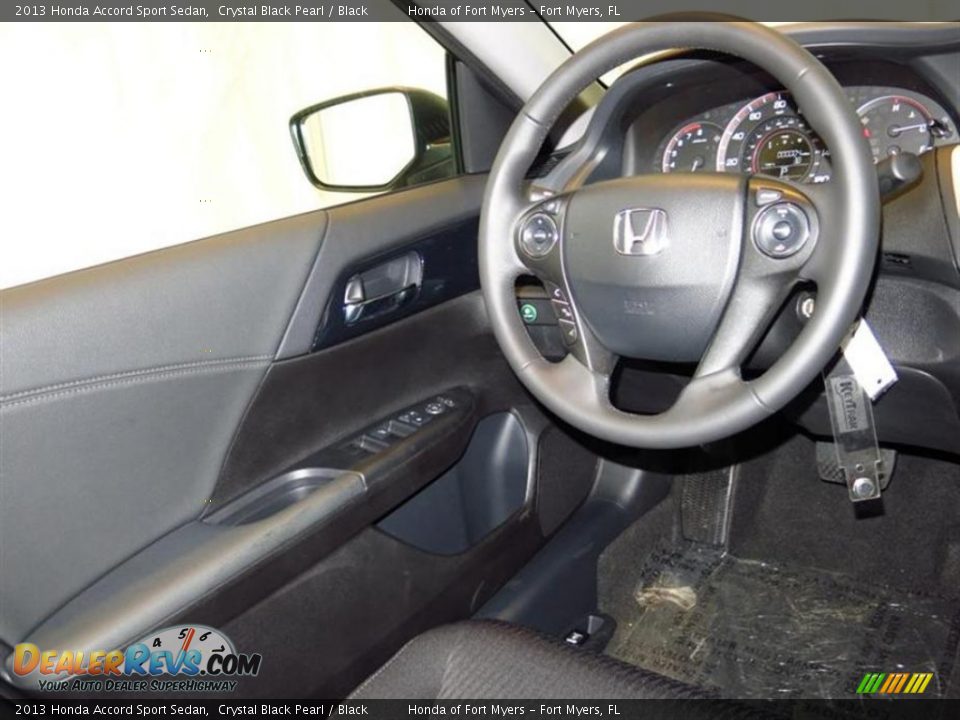 2013 Honda Accord Sport Sedan Crystal Black Pearl / Black Photo #5