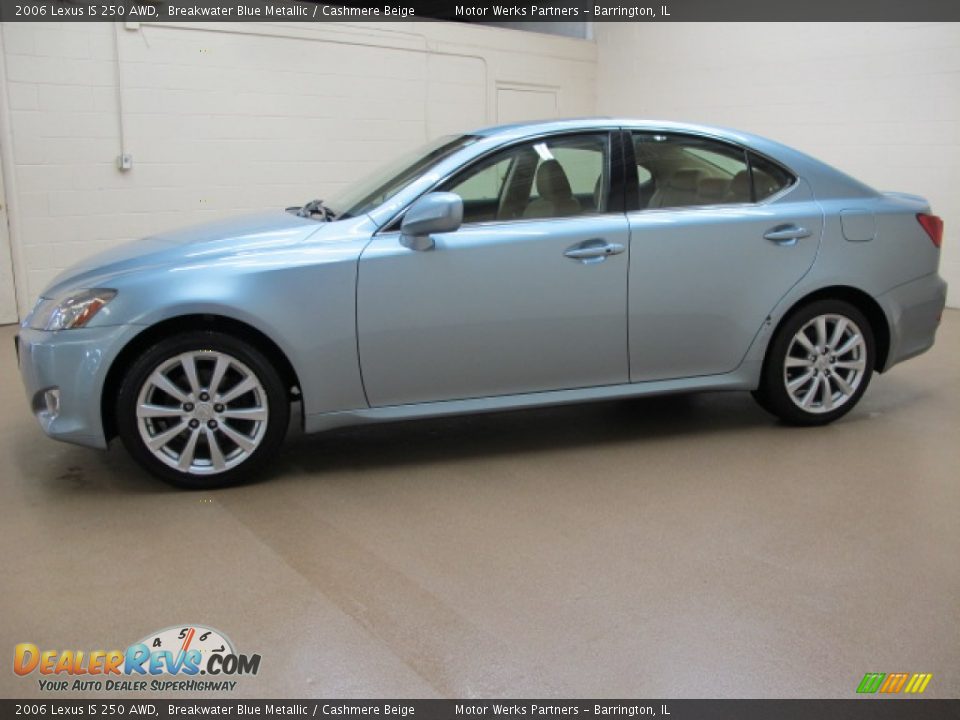 2006 Lexus IS 250 AWD Breakwater Blue Metallic / Cashmere Beige Photo #4