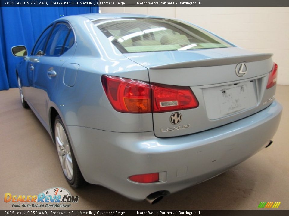 2006 Lexus IS 250 AWD Breakwater Blue Metallic / Cashmere Beige Photo #5
